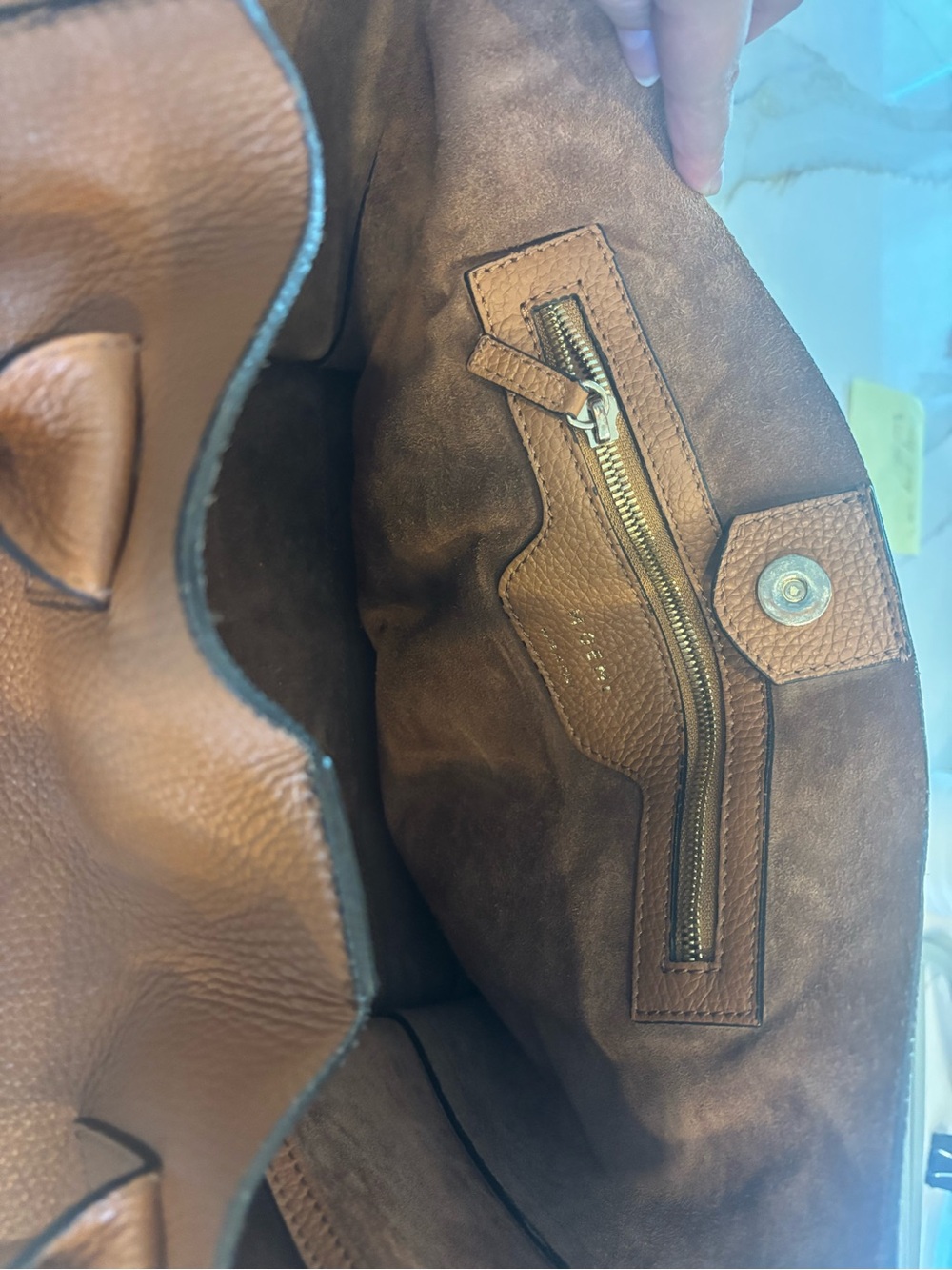 Everyday Pebbled Tote in Cognac - Picture 3 of 5